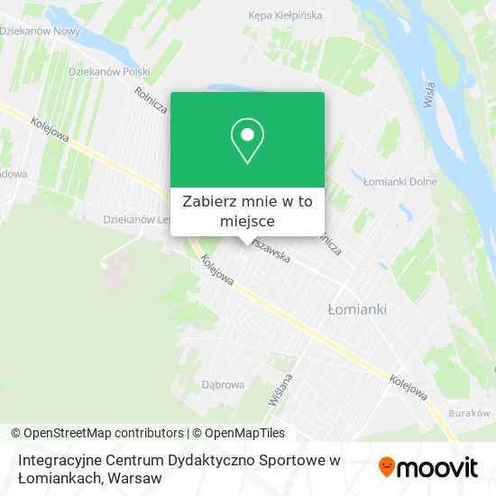 Mapa Integracyjne Centrum Dydaktyczno Sportowe w Łomiankach