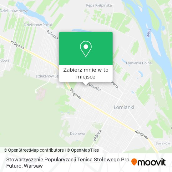 Mapa Stowarzyszenie Popularyzacji Tenisa Stołowego Pro Futuro