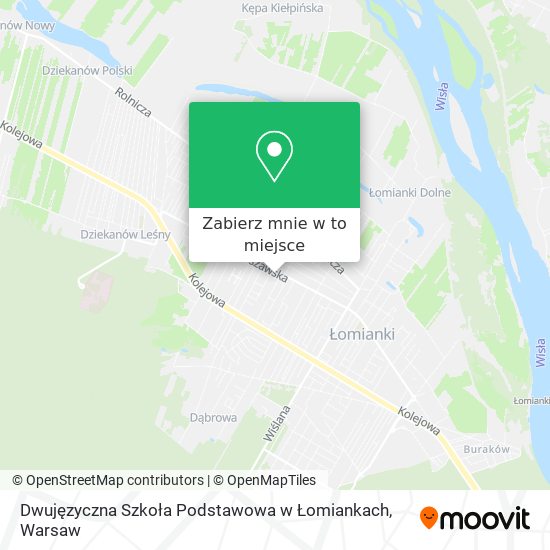 Mapa Dwujęzyczna Szkoła Podstawowa w Łomiankach