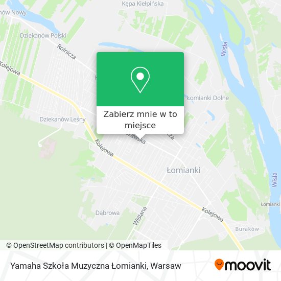 Mapa Yamaha Szkoła Muzyczna Łomianki