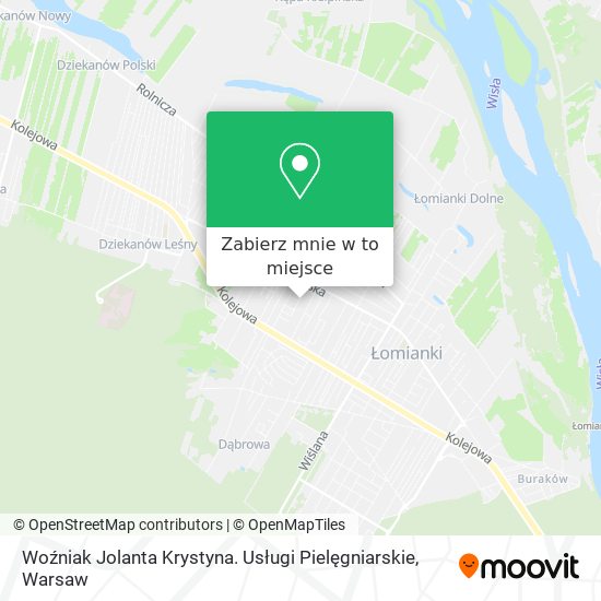 Mapa Woźniak Jolanta Krystyna. Usługi Pielęgniarskie