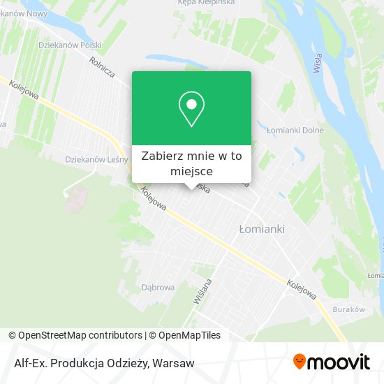 Mapa Alf-Ex. Produkcja Odzieży