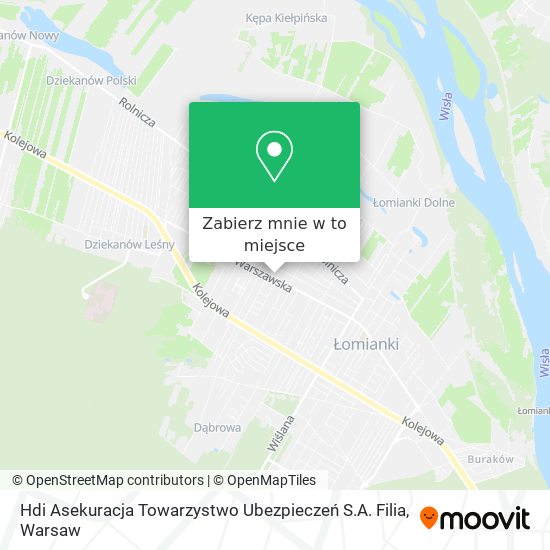 Mapa Hdi Asekuracja Towarzystwo Ubezpieczeń S.A. Filia