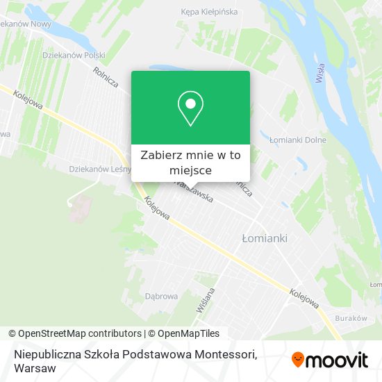 Mapa Niepubliczna Szkoła Podstawowa Montessori