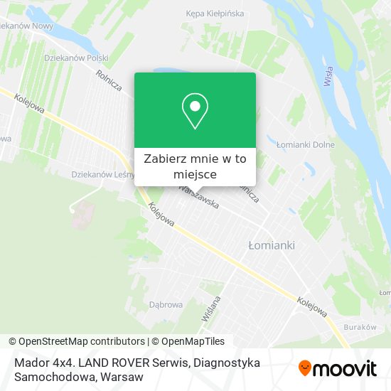 Mapa Mador 4x4. LAND ROVER Serwis, Diagnostyka Samochodowa