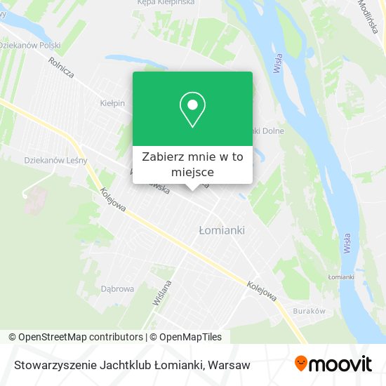 Mapa Stowarzyszenie Jachtklub Łomianki