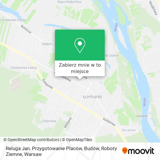 Mapa Reluga Jan. Przygotowanie Placów, Budów, Roboty Ziemne