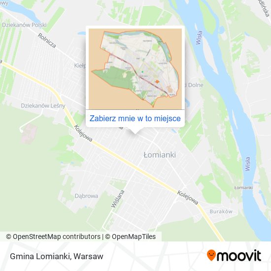 Mapa Gmina Lomianki