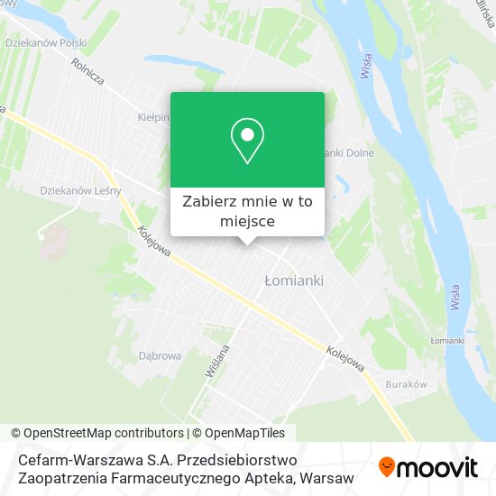 Mapa Cefarm-Warszawa S.A. Przedsiebiorstwo Zaopatrzenia Farmaceutycznego Apteka