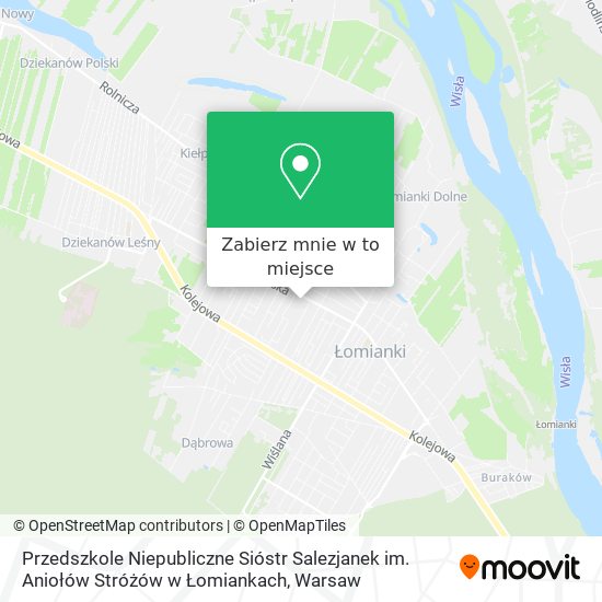 Mapa Przedszkole Niepubliczne Sióstr Salezjanek im. Aniołów Stróżów w Łomiankach