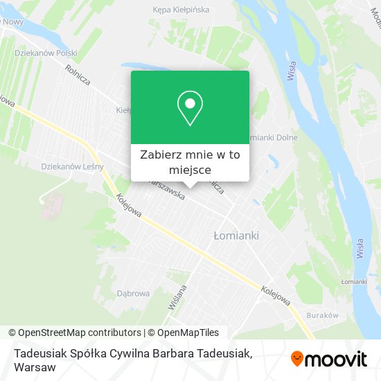 Mapa Tadeusiak Spółka Cywilna Barbara Tadeusiak