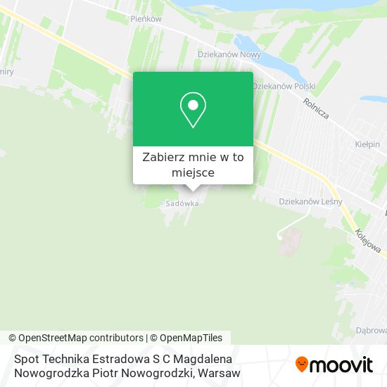 Mapa Spot Technika Estradowa S C Magdalena Nowogrodzka Piotr Nowogrodzki