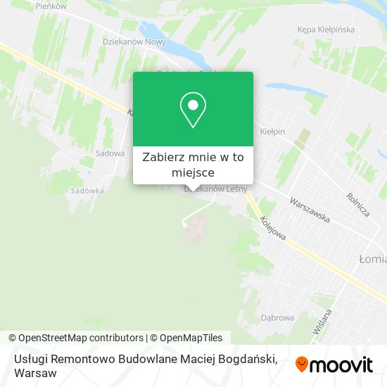 Mapa Usługi Remontowo Budowlane Maciej Bogdański