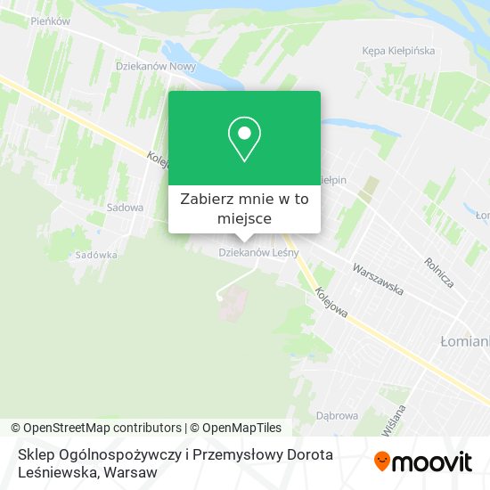 Mapa Sklep Ogólnospożywczy i Przemysłowy Dorota Leśniewska