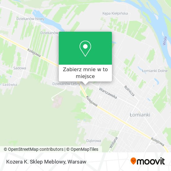 Mapa Kozera K. Sklep Meblowy