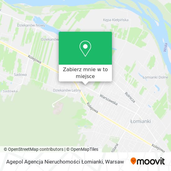 Mapa Agepol Agencja Nieruchomości Łomianki