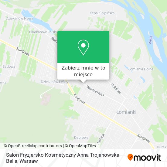 Mapa Salon Fryzjersko Kosmetyczny Anna Trojanowska Bella