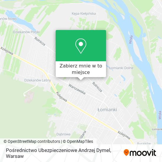 Mapa Pośrednictwo Ubezpieczeniowe Andrzej Dymel