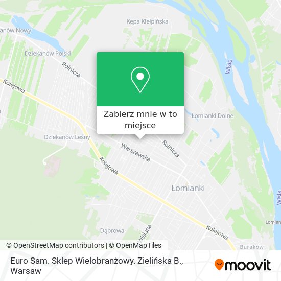 Mapa Euro Sam. Sklep Wielobranżowy. Zielińska B.