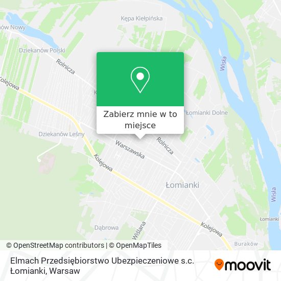 Mapa Elmach Przedsiębiorstwo Ubezpieczeniowe s.c. Łomianki