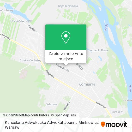 Mapa Kancelaria Adwokacka Adwokat Joanna Minkiewicz