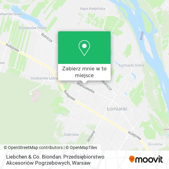 Mapa Liebchen & Co. Biondan. Przedsiębiorstwo Akcesoriów Pogrzebowych