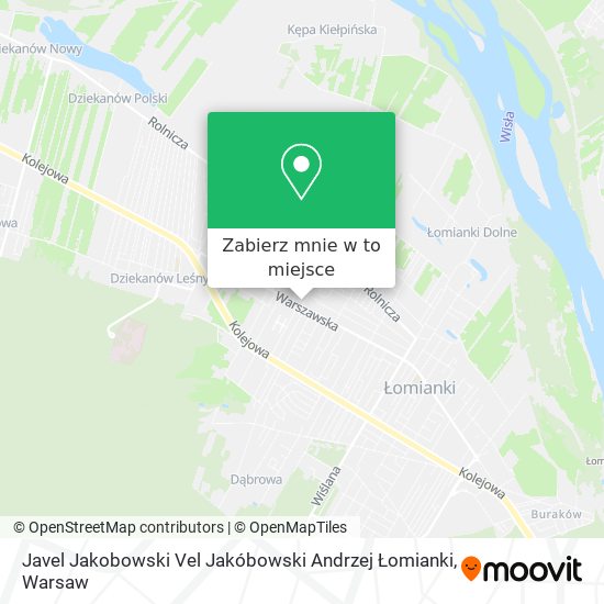 Mapa Javel Jakobowski Vel Jakóbowski Andrzej Łomianki