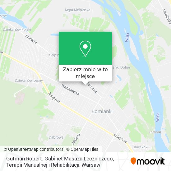 Mapa Gutman Robert. Gabinet Masażu Leczniczego, Terapii Manualnej i Rehabilitacji