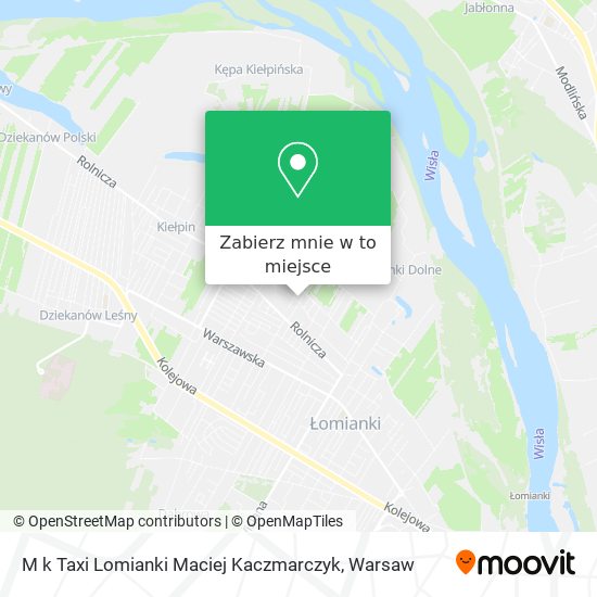 Mapa M k Taxi Lomianki Maciej Kaczmarczyk