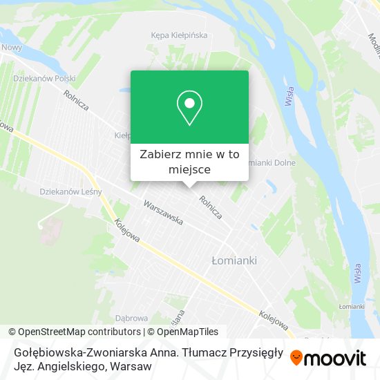 Mapa Gołębiowska-Zwoniarska Anna. Tłumacz Przysięgły Jęz. Angielskiego