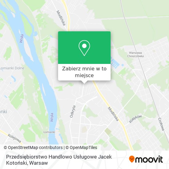 Mapa Przedsiębiorstwo Handlowo Usługowe Jacek Kotoński