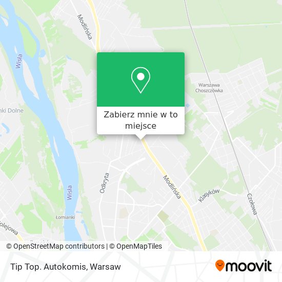 Mapa Tip Top. Autokomis