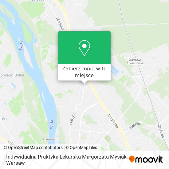 Mapa Indywidualna Praktyka Lekarska Małgorzata Mysiak