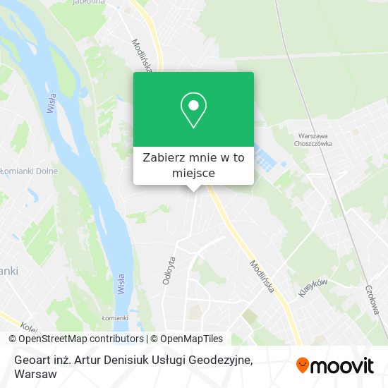 Mapa Geoart inż. Artur Denisiuk Usługi Geodezyjne