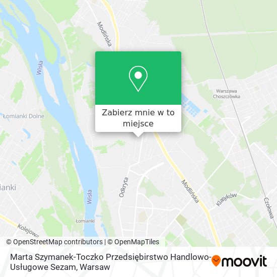 Mapa Marta Szymanek-Toczko Przedsiębirstwo Handlowo-Usługowe Sezam