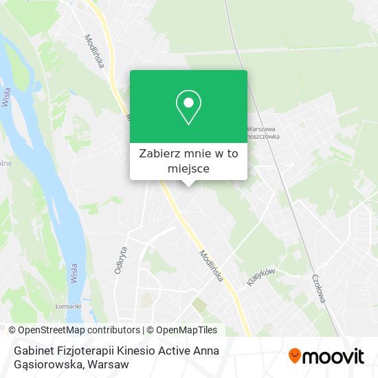 Mapa Gabinet Fizjoterapii Kinesio Active Anna Gąsiorowska