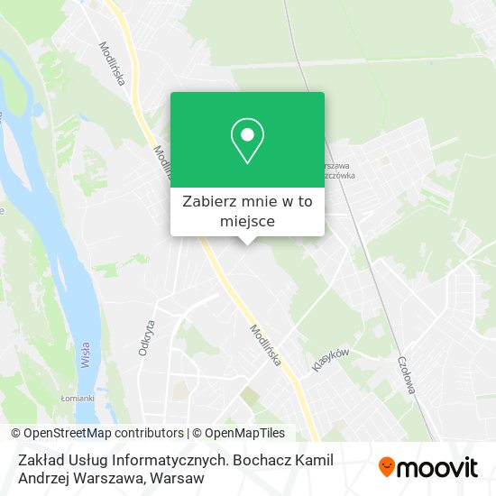 Mapa Zakład Usług Informatycznych. Bochacz Kamil Andrzej Warszawa