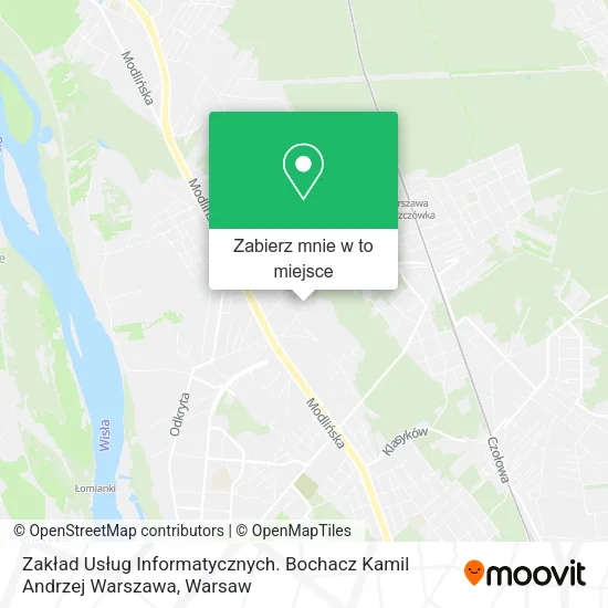 Mapa Zakład Usług Informatycznych. Bochacz Kamil Andrzej Warszawa