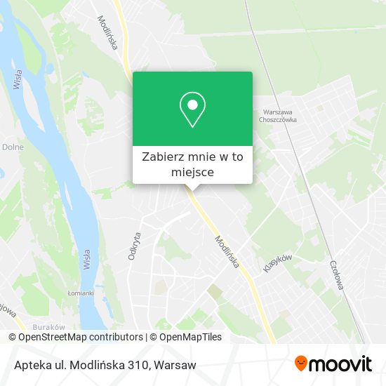 Mapa Apteka ul. Modlińska 310