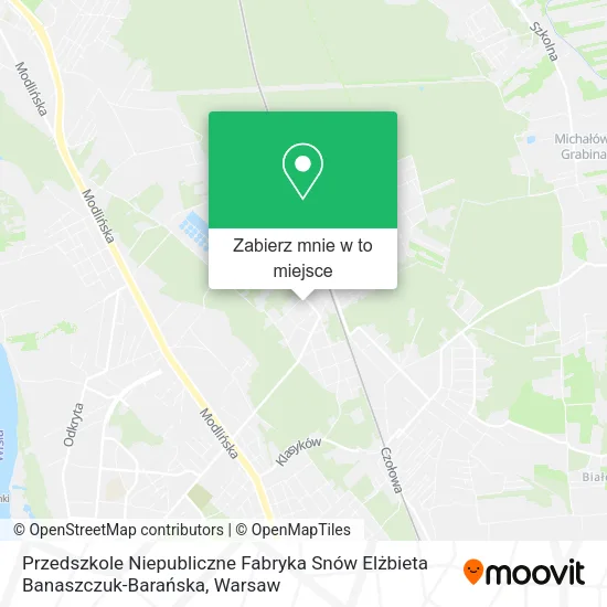 Mapa Przedszkole Niepubliczne Fabryka Snów Elżbieta Banaszczuk-Barańska