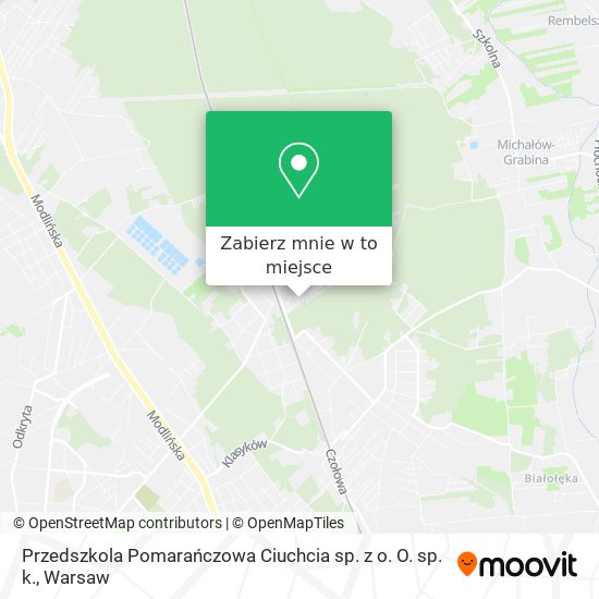 Mapa Przedszkola Pomarańczowa Ciuchcia sp. z o. O. sp. k.