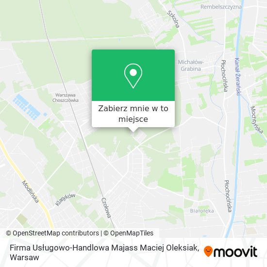 Mapa Firma Usługowo-Handlowa Majass Maciej Oleksiak