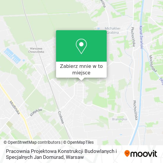 Mapa Pracownia Projektowa Konstrukcji Budowlanych i Specjalnych Jan Domurad