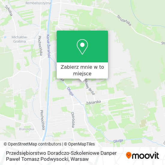 Mapa Przedsiębiorstwo Doradczo-Szkoleniowe Danper Paweł Tomasz Podwysocki