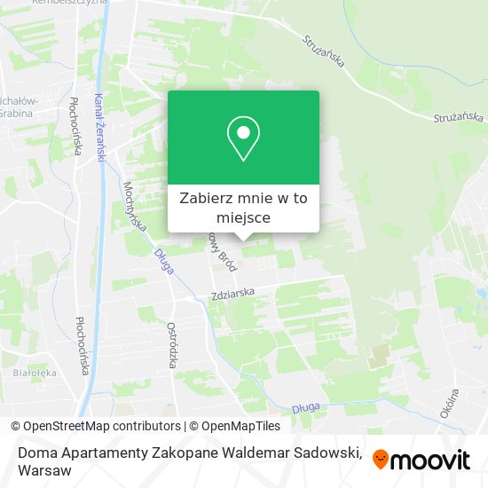 Mapa Doma Apartamenty Zakopane Waldemar Sadowski