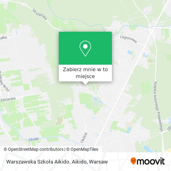 Mapa Warszawska Szkoła Aikido. Aikido