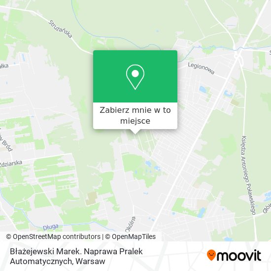 Mapa Błażejewski Marek. Naprawa Pralek Automatycznych