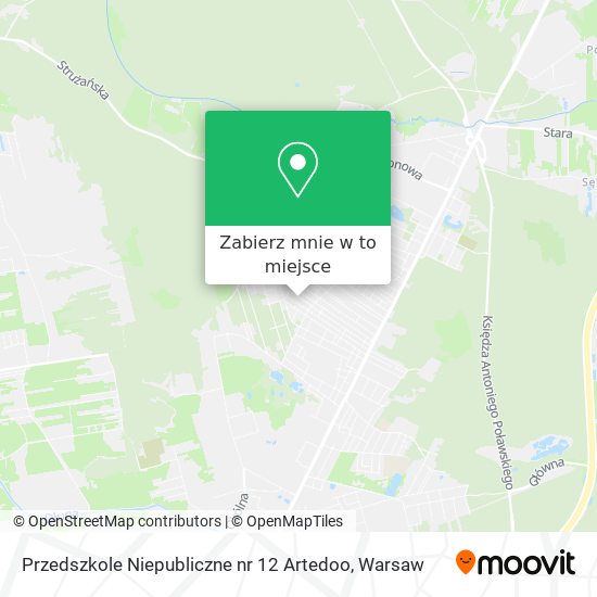 Mapa Przedszkole Niepubliczne nr 12 Artedoo