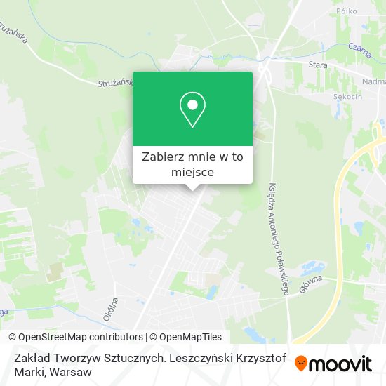 Mapa Zakład Tworzyw Sztucznych. Leszczyński Krzysztof Marki