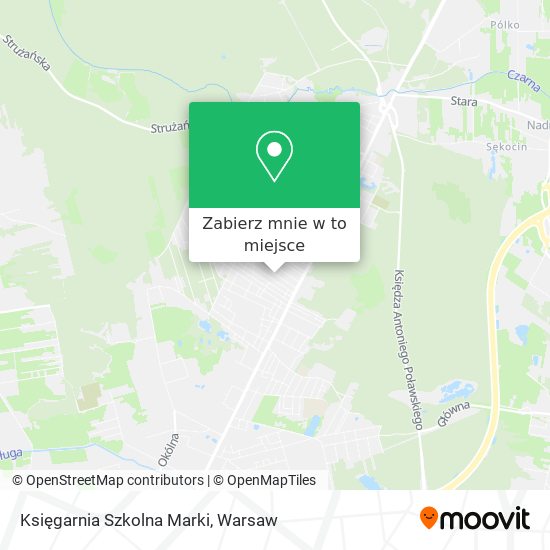 Mapa Księgarnia Szkolna Marki